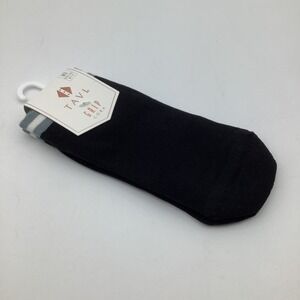 Tavi Grip Cora Socks Ebony Mirage Stripe Black Pilates Yoga Size Medium NWT